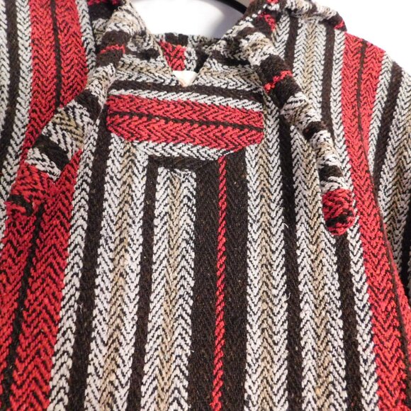 Earth Ragz Mexican Baja Woven Hoodie Size Large - Picture 2 of 6